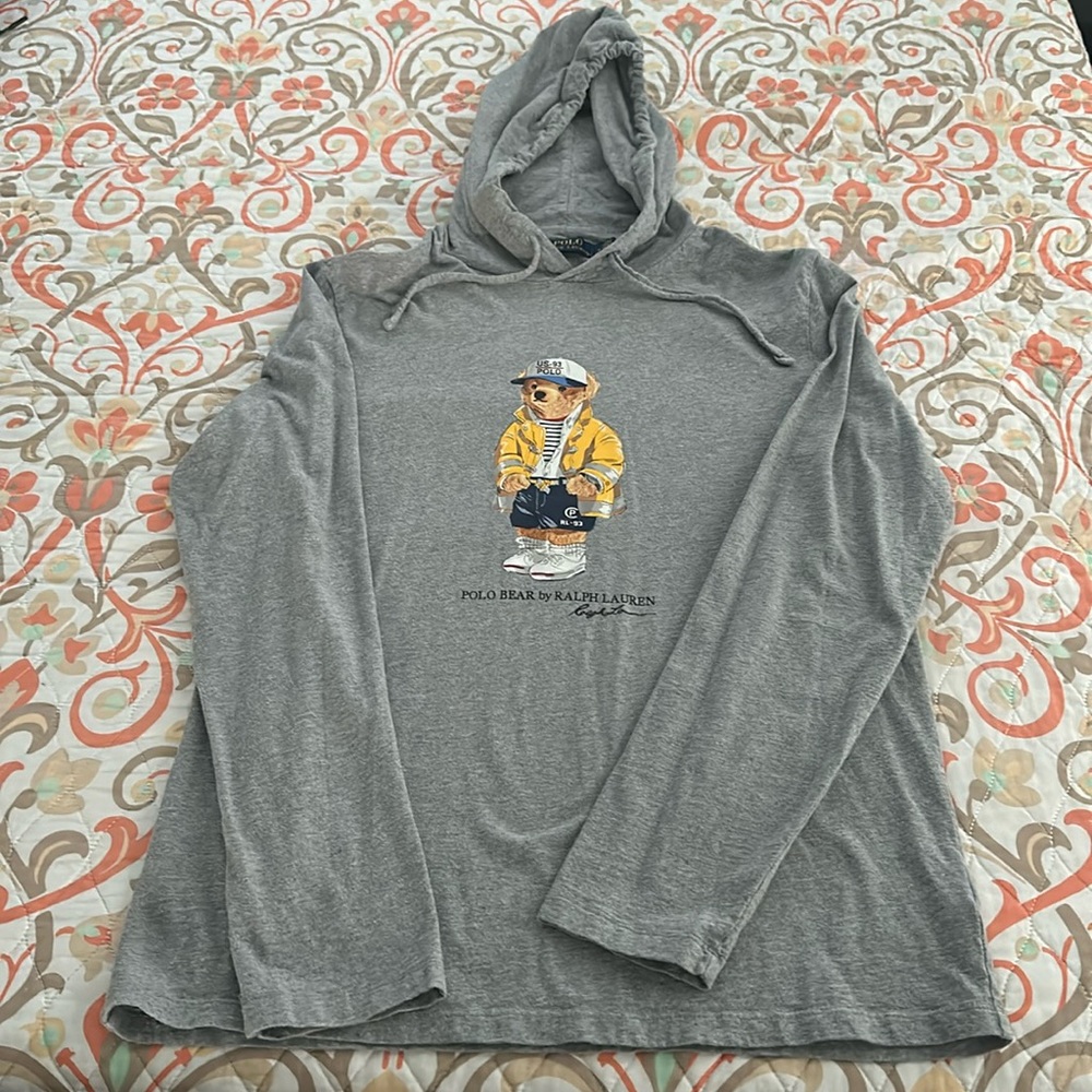 Polo bear hoodie great condition super cute used by lightly